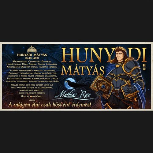 Fehér bögre Hunyadi Mátyás mintával