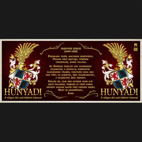 Fehér bögre Hunyadi címer mintával